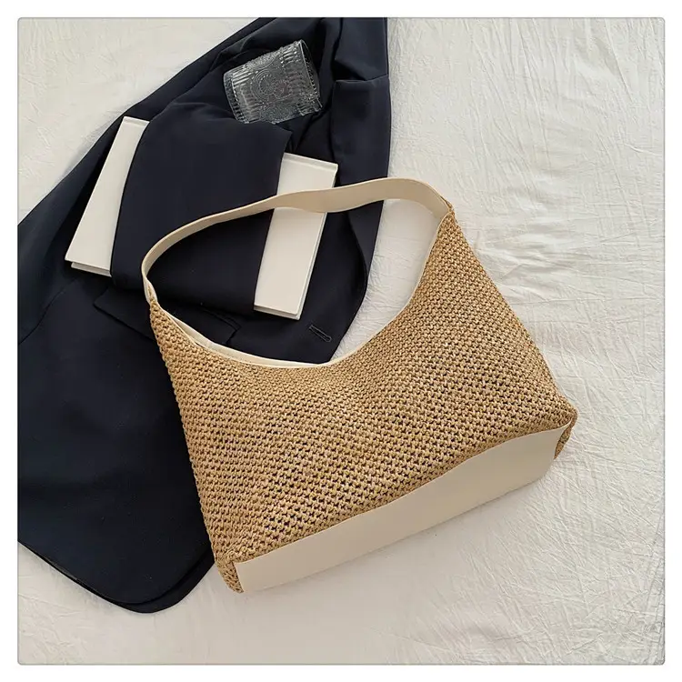 Golden Woven Underarm Bag for Women Large Capacity — feature 48
