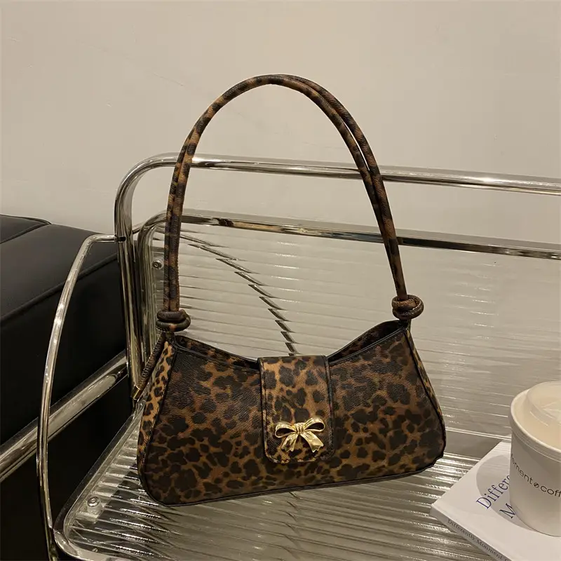 Leopard Print Women's Shoulder Bag 2024 Winter - Image 6