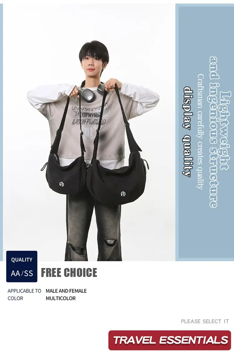 Large Capacity Crossbody Bag for Women Men Lightweight Street Trendy — feature 4