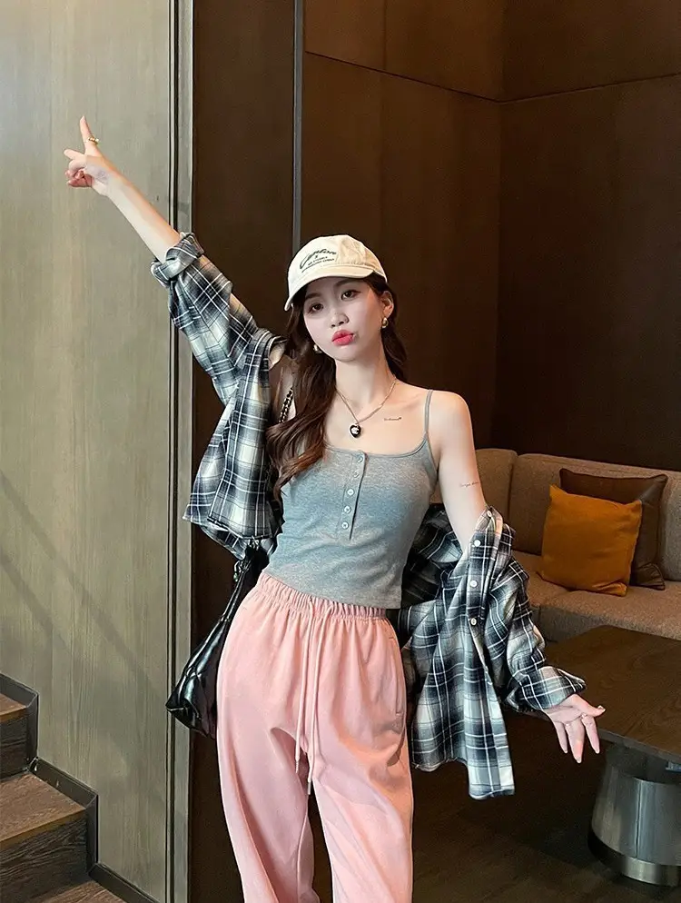 Button Camisole Women's Bracket Tube Top Outer Wear Fixed Cup Breathable Comfortable All-match Anti-light Inner Tube Top — feature 20