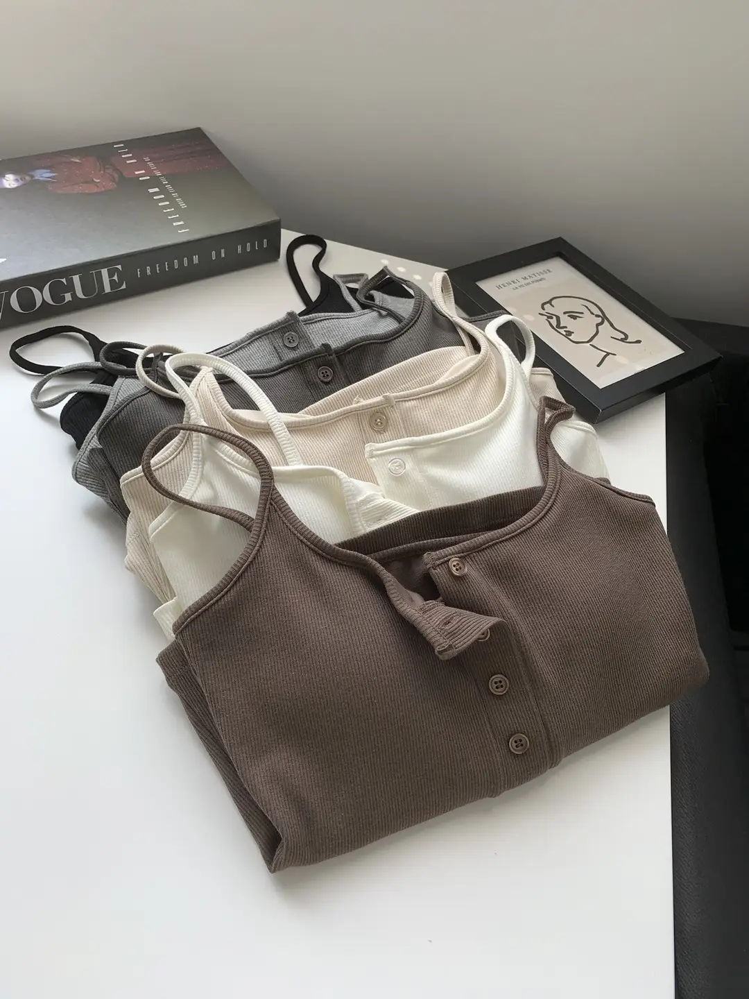 Button Camisole Women's Bracket Tube Top Outer Wear Fixed Cup Breathable Comfortable All-match Anti-light Inner Tube Top — feature 6