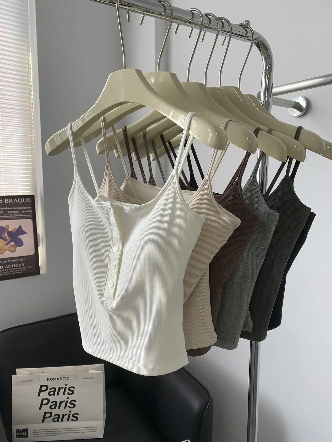 Button Camisole Women's Bracket Tube Top Outer Wear Fixed Cup Breathable Comfortable All-match Anti-light Inner Tube Top — feature 7