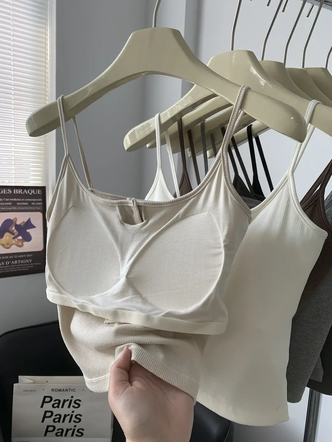 Button Camisole Women's Bracket Tube Top Outer Wear Fixed Cup Breathable Comfortable All-match Anti-light Inner Tube Top — feature 8
