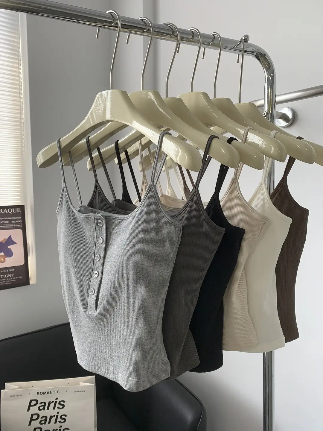 Button Camisole Women's Bracket Tube Top Outer Wear Fixed Cup Breathable Comfortable All-match Anti-light Inner Tube Top — feature 9