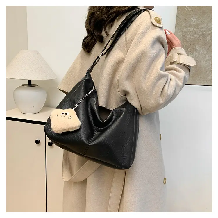 New Retro Crossbody Bag Women Large Capacity Textured Brown — feature 18