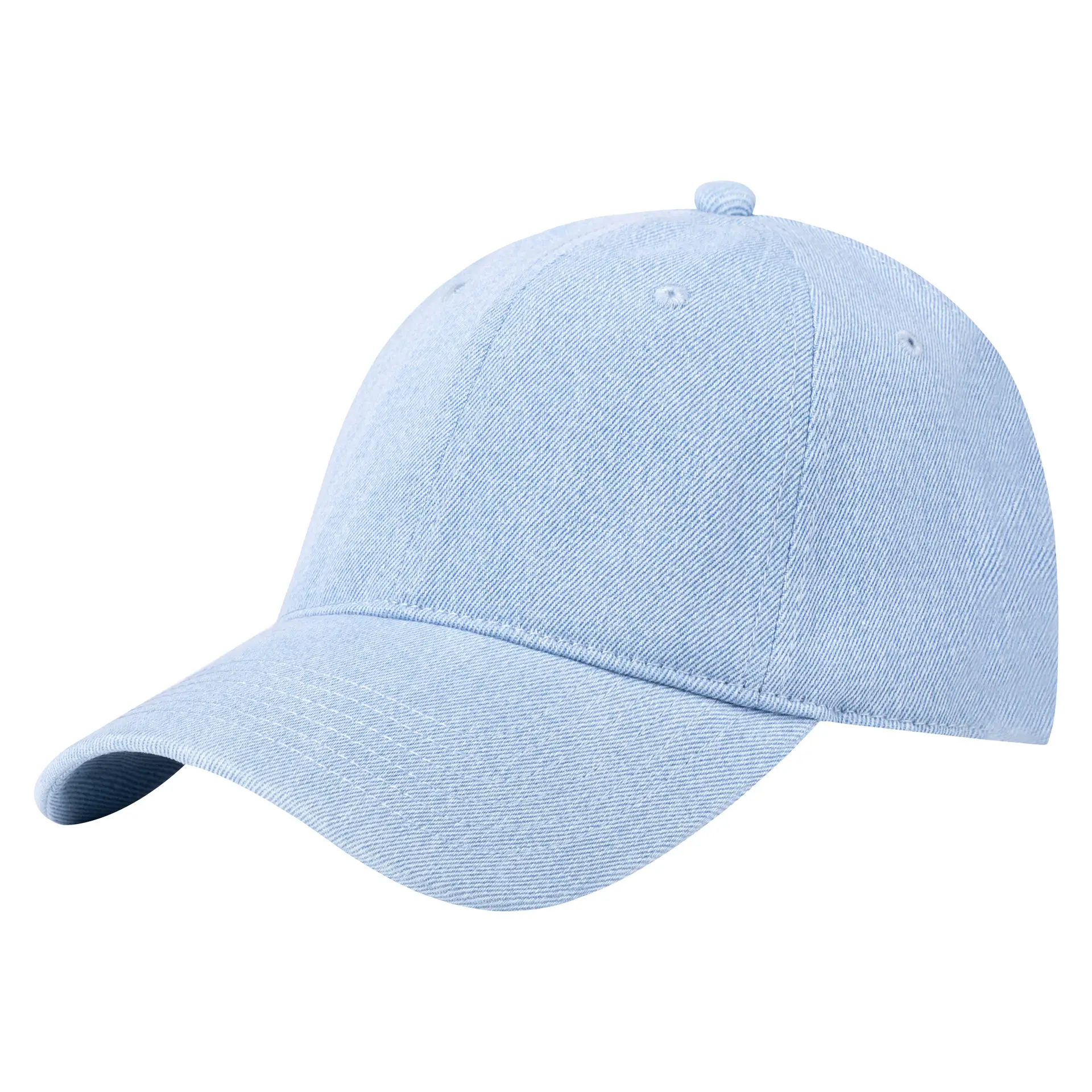 Blue Wash Denim Baseball Cap for Women Men
