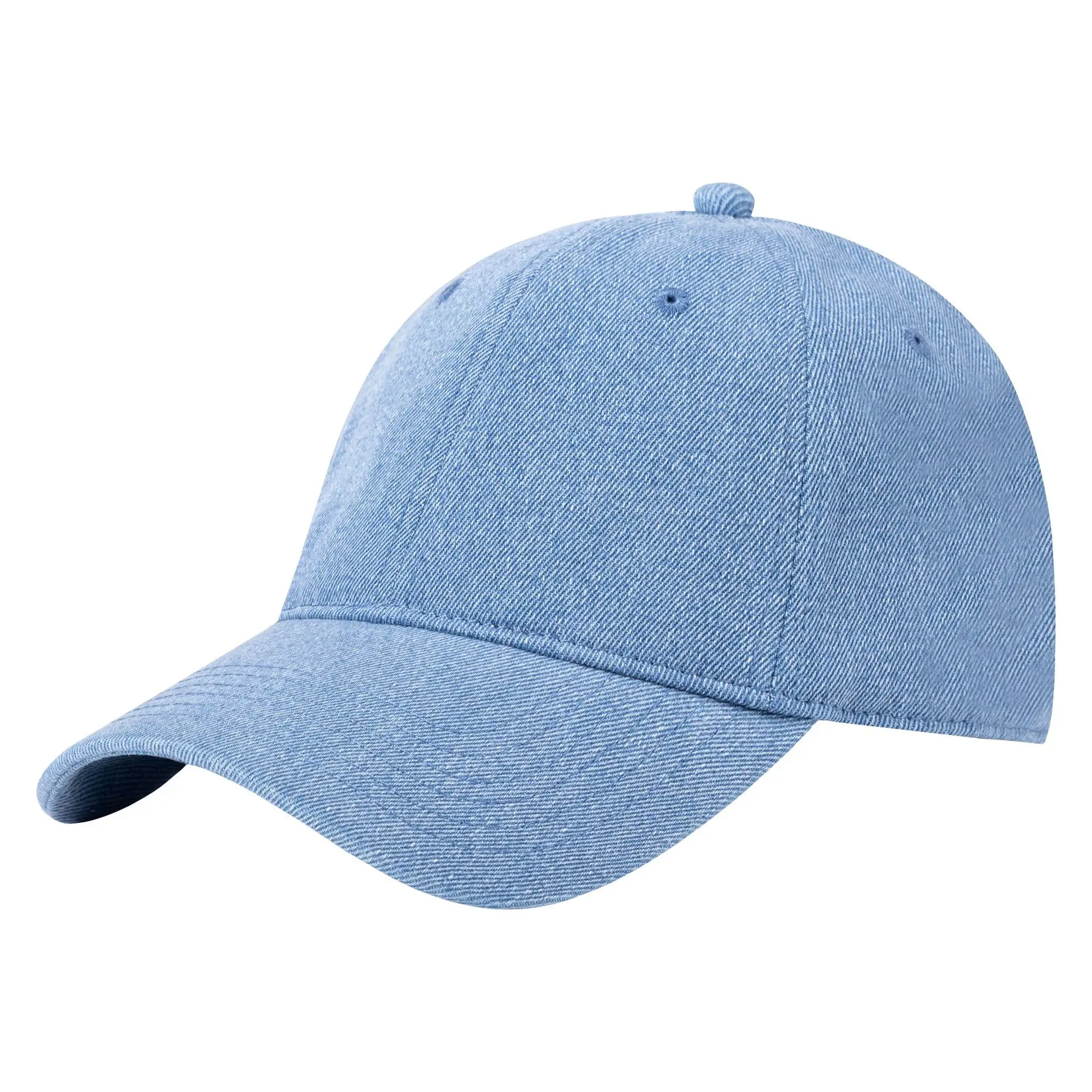 Blue Wash Denim Baseball Cap for Women Men