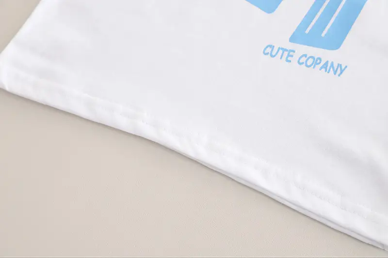 Children Cotton Letter Suit Black Blue Shorts Set — feature 13