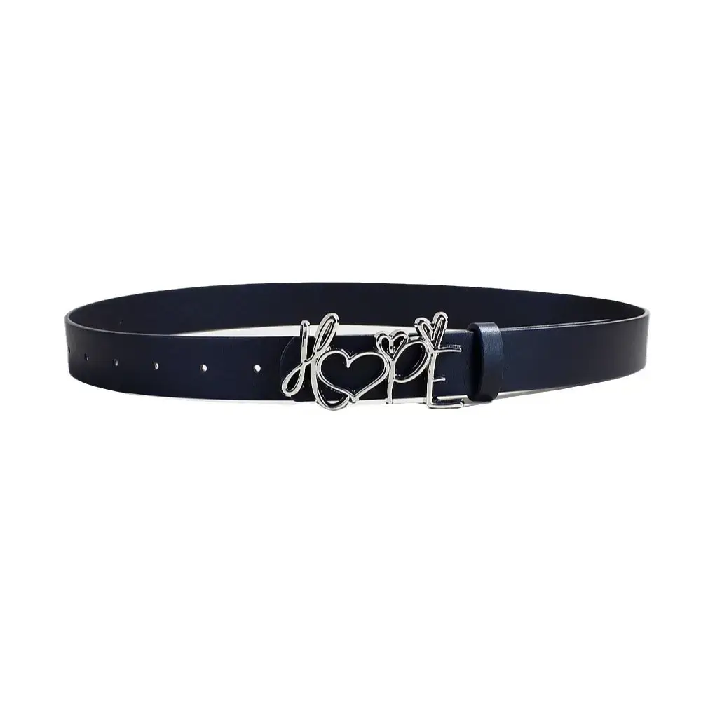 Women's LOVE Hardware Button Belt with Black Leather - Image 12