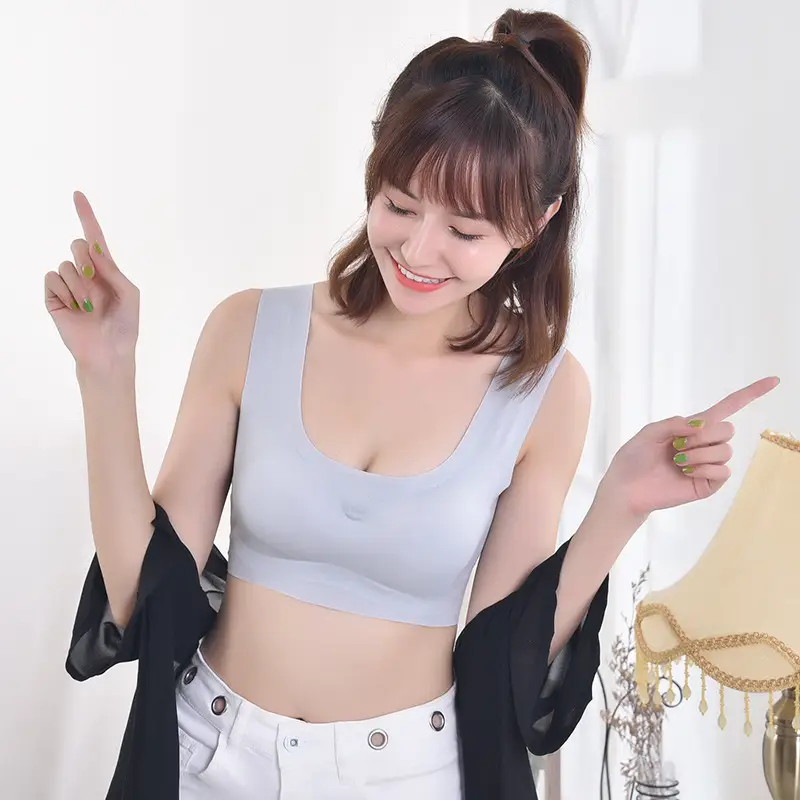 Anxin Generation Seamless Steel Ring-free Gathering Sleep Shockproof Yoga plus size Sports Underwear Women's Bra Vest-style