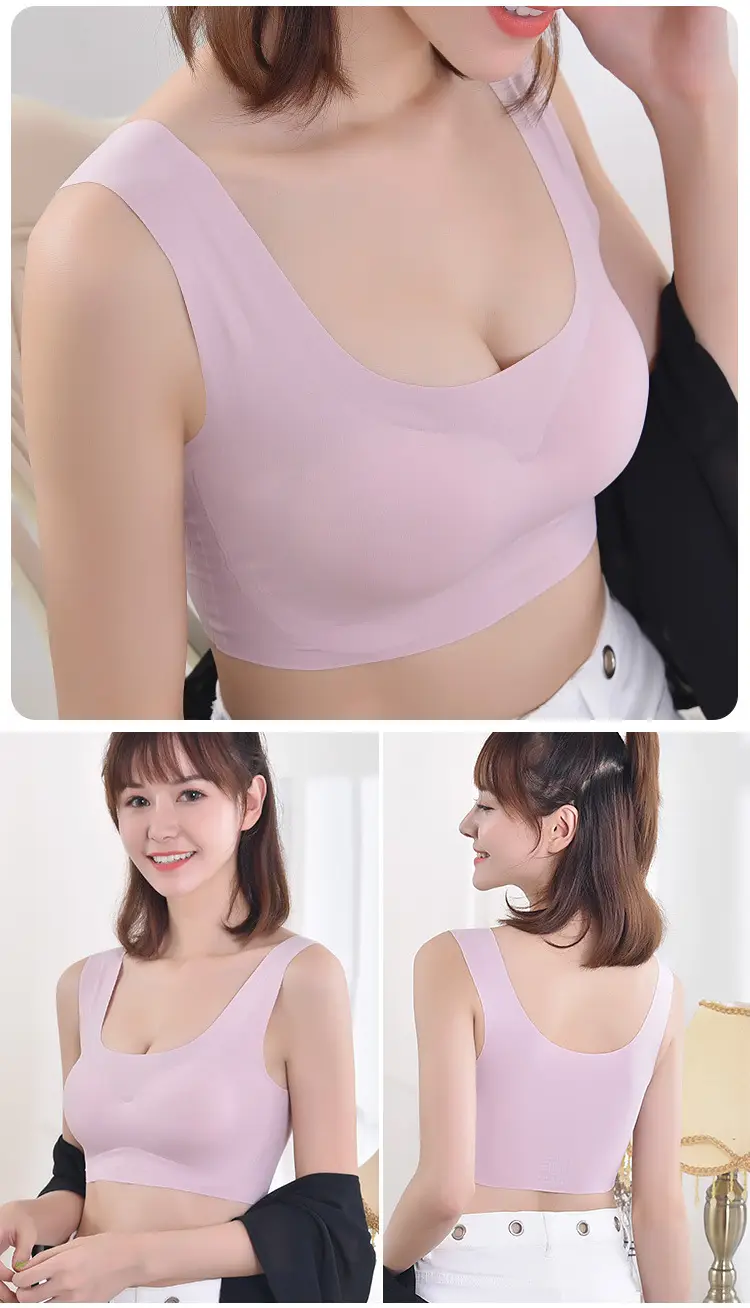 Anxin Generation Seamless Steel Ring-free Gathering Sleep Shockproof Yoga plus size Sports Underwear Women's Bra Vest-style — feature 15