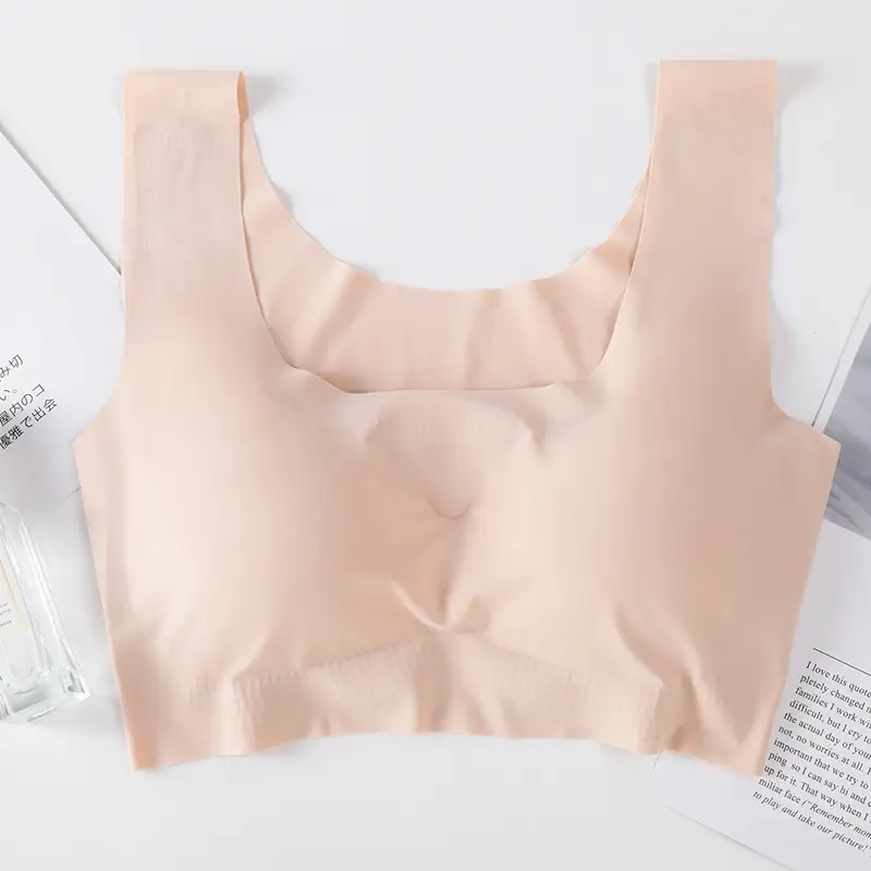 Anxin Generation Seamless Steel Ring-free Gathering Sleep Shockproof Yoga plus size Sports Underwear Women's Bra Vest-style