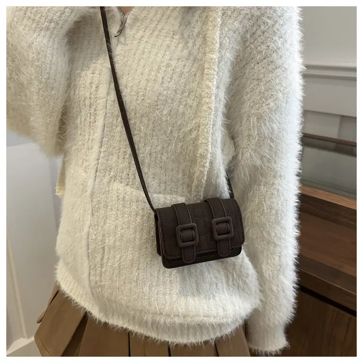 Retro 2024 Women's Crossbody Shoulder Bag Brown — feature 15