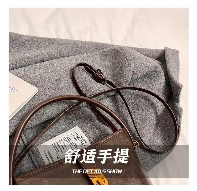 2024 Women's Retro Shoulder Crossbody Bag Black — feature 5