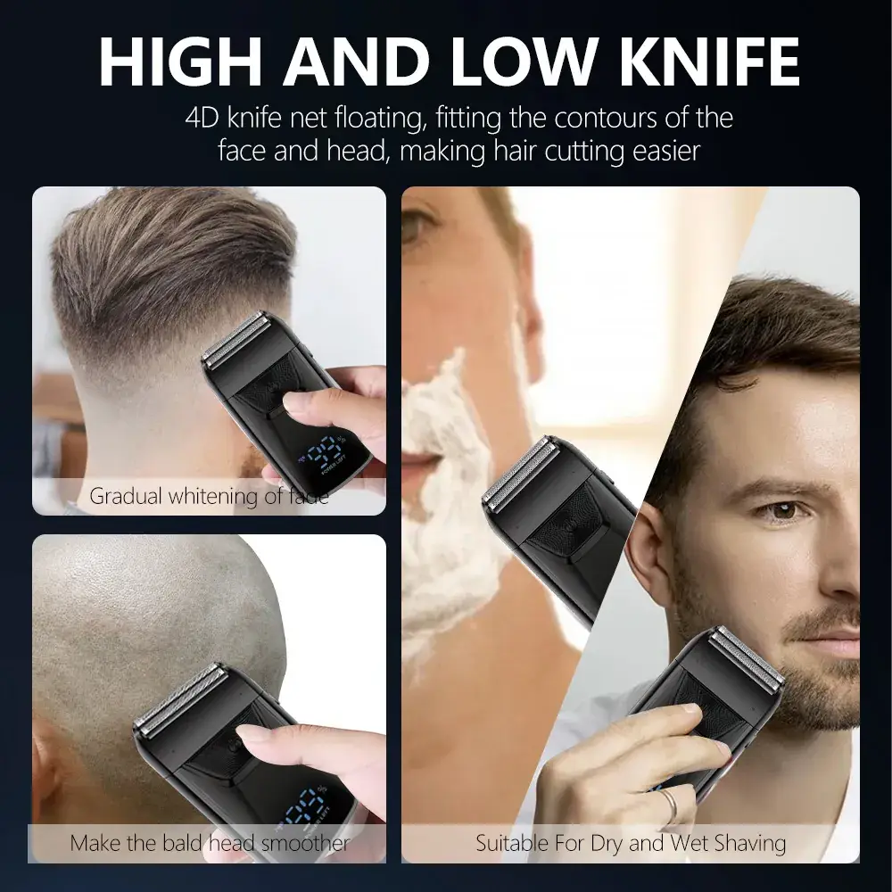 Digital Display Electric Hair Clipper with Blade & USB Cable - Image 6