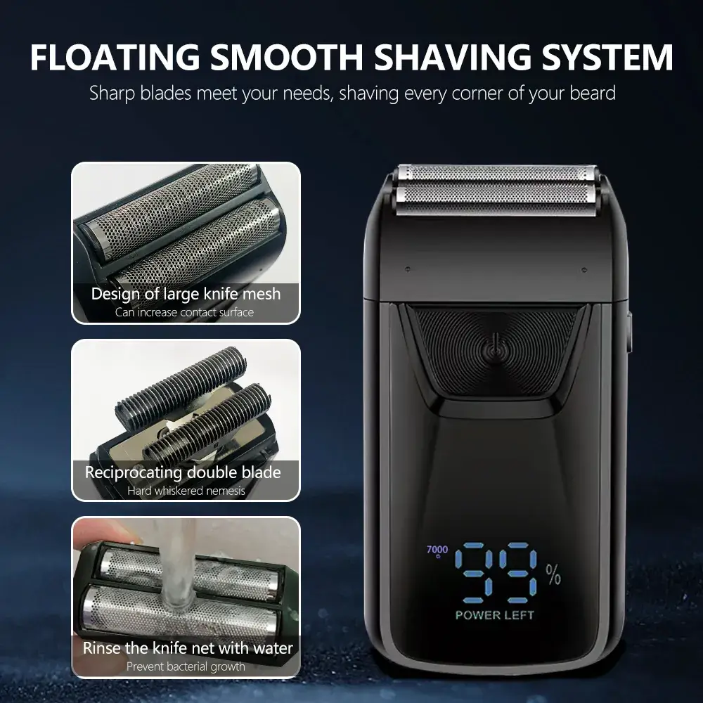 Digital Display Electric Hair Clipper with Blade & USB Cable — feature 11