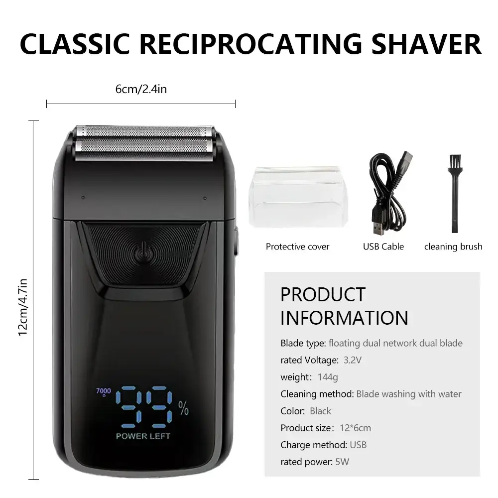 Digital Display Electric Hair Clipper with Blade & USB Cable — feature 15