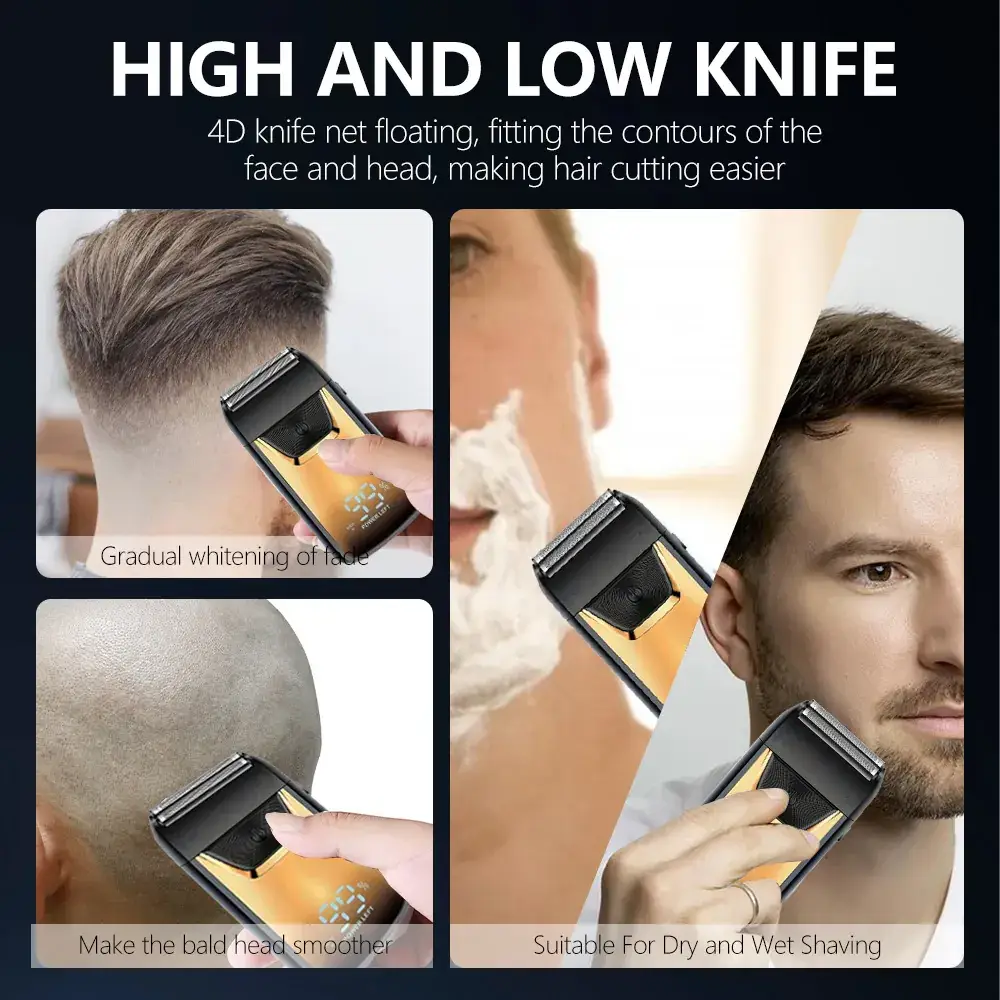 Digital Display Electric Hair Clipper with Blade & USB Cable — feature 6
