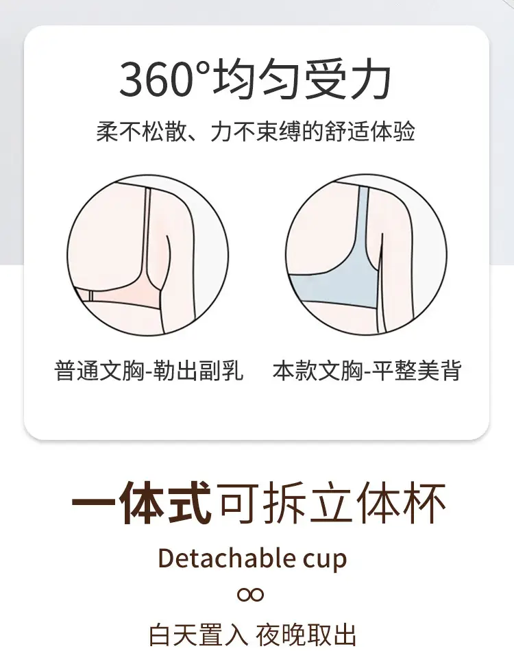 Anxin Four-generation One-piece Ice Silk Traceless Rings-free Gather-up plus size Beauty Vest-style Sports Bra Underwear for Women — feature 4