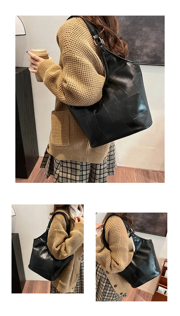 Brown Leather Tote Bag for Women Autumn Winter 2024 — feature 10
