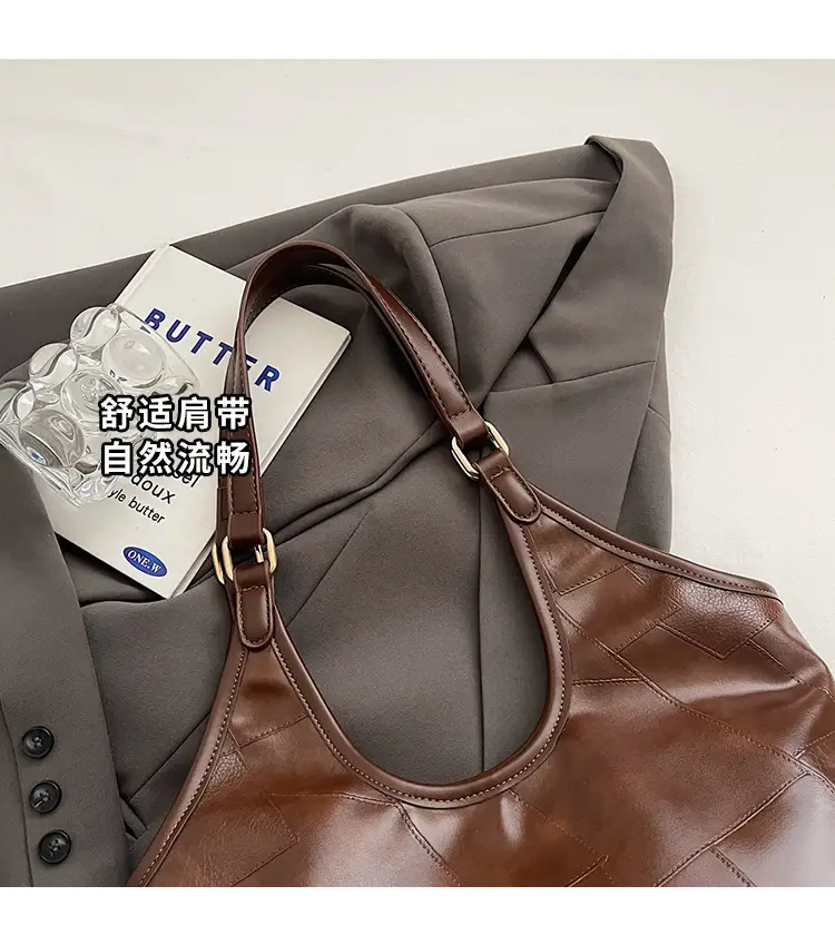 Brown Leather Tote Bag for Women Autumn Winter 2024 — feature 4