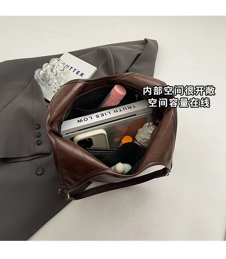 Brown Leather Tote Bag for Women Autumn Winter 2024 — feature 6