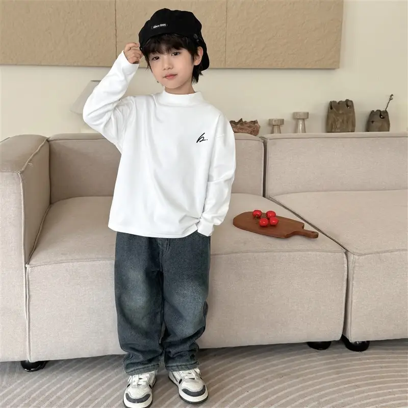 Haima Boys Red Half-Turtleneck Thermal Winter Top - Image 2