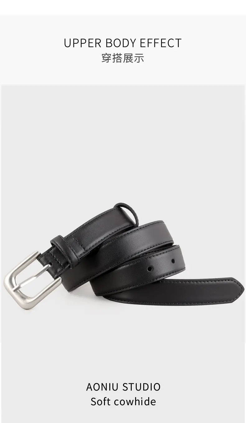 2025 New Women Cowhide Belt with Pin Buckle — feature 11