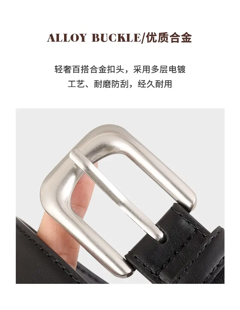 2025 New Women Cowhide Belt with Pin Buckle — feature 6