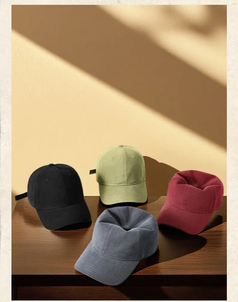 Autumn Winter Wool Cotton Baseball Cap with Sunshade — feature 12