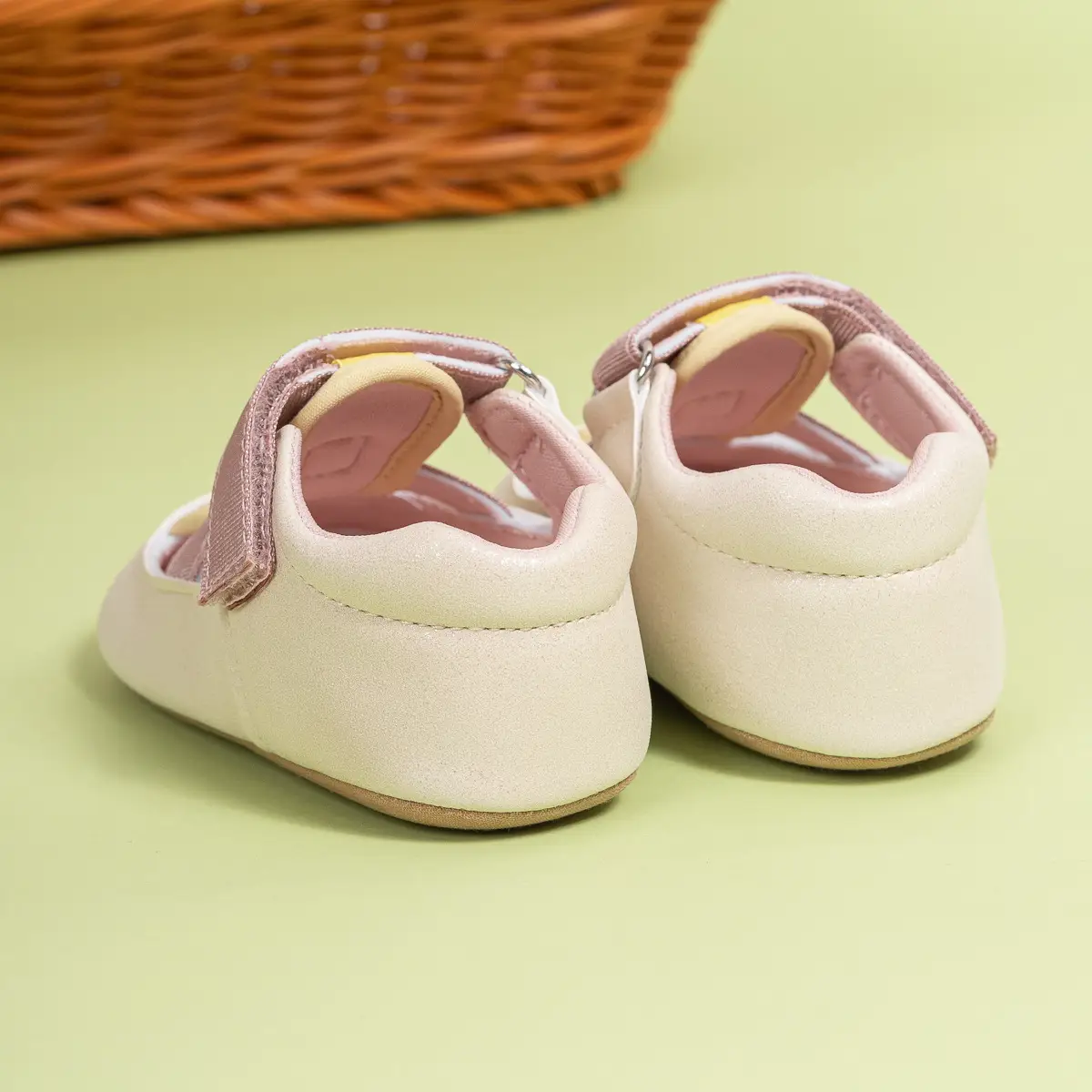 Baby Cross-Stitched Sandals White Pink 0-1 Year — feature 11