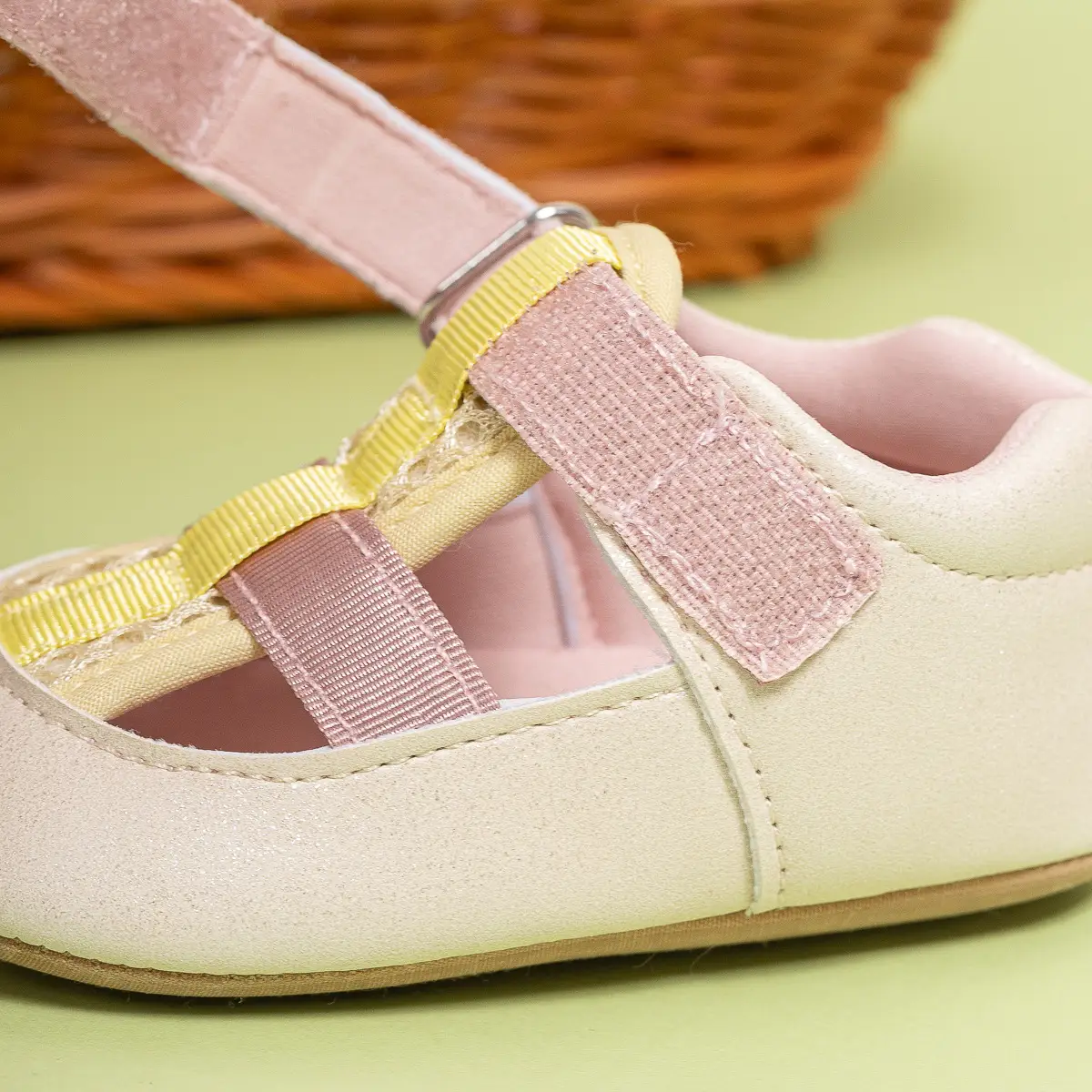 Baby Cross-Stitched Sandals White Pink 0-1 Year — feature 15