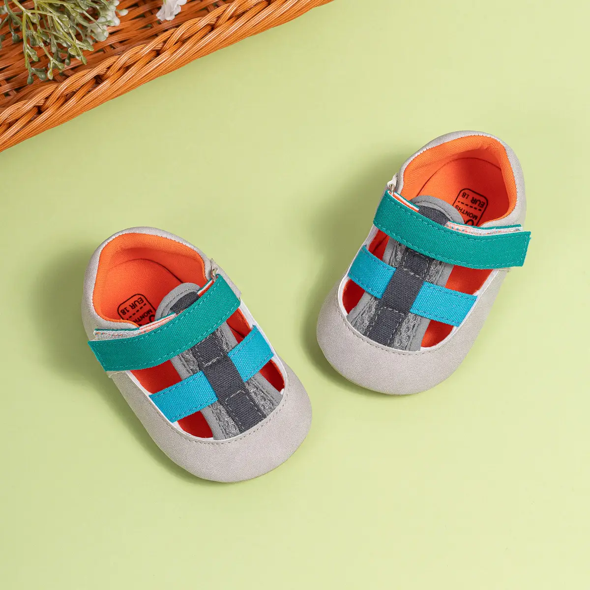Baby Cross-Stitched Sandals White Pink 0-1 Year — feature 19