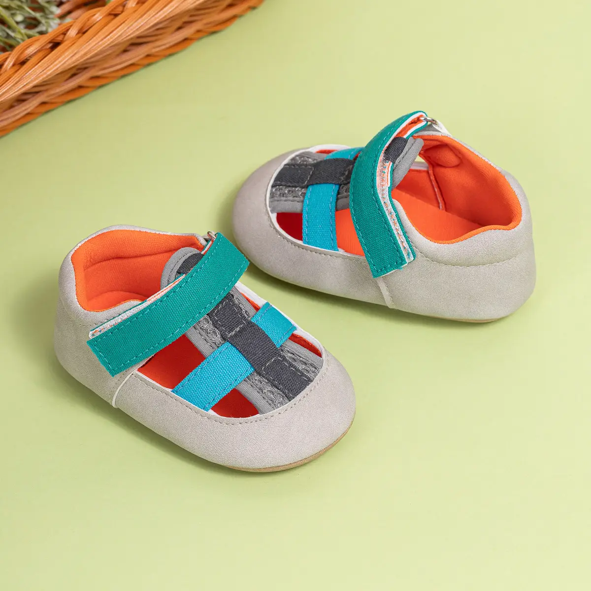 Baby Cross-Stitched Sandals White Pink 0-1 Year — feature 21