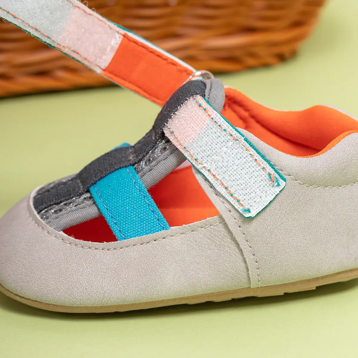 Baby Cross-Stitched Sandals White Pink 0-1 Year — feature 24