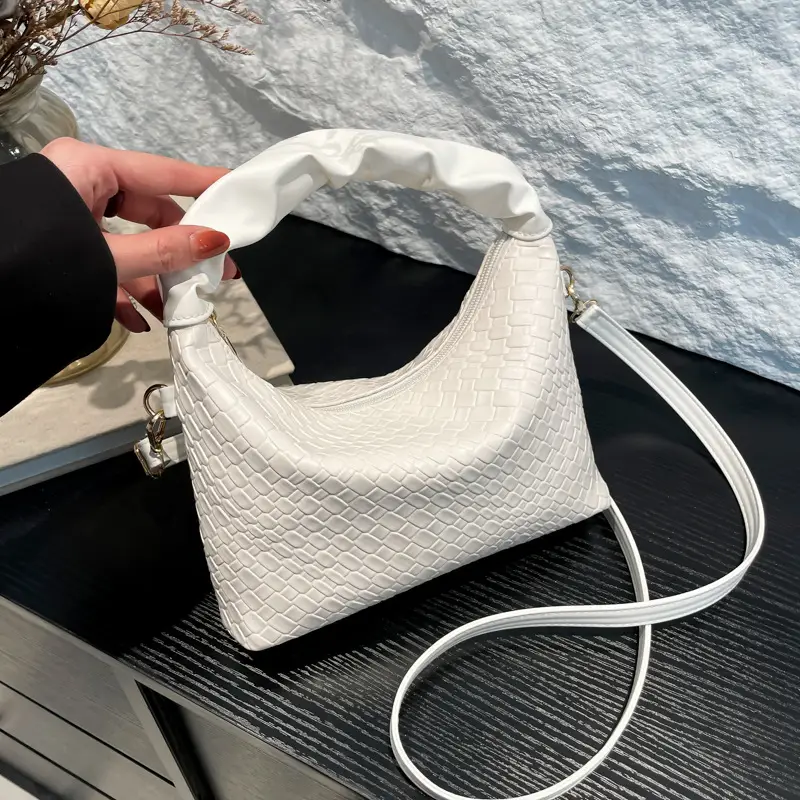 Women's Woven Shoulder Bag Beige 2024 New Fashion - Image 8
