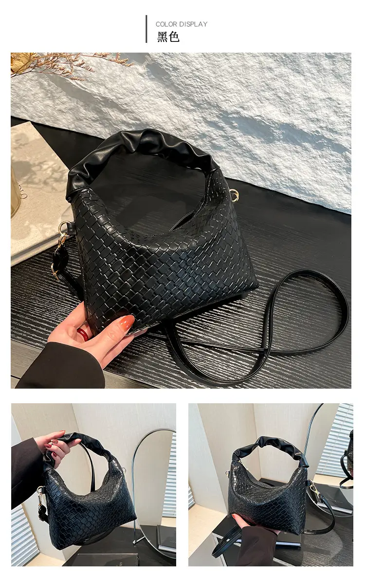 Women's Woven Shoulder Bag Beige 2024 New Fashion — feature 10