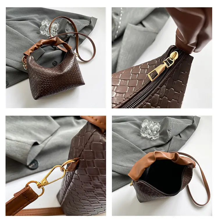 Women's Woven Shoulder Bag Beige 2024 New Fashion — feature 9