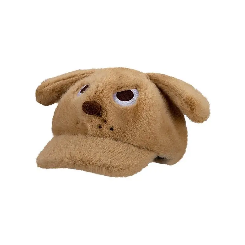 Cute Angry Dog Ears Plush Beret Women's Autumn Winter Cap - Image 6