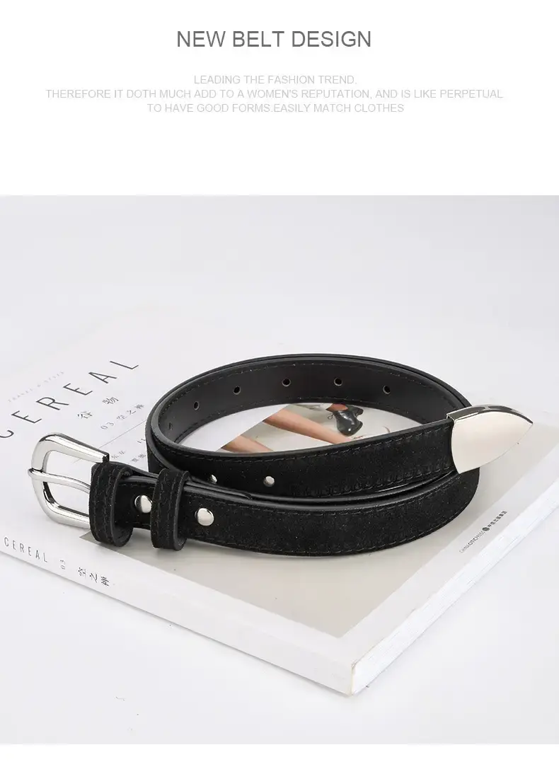 Women's Korean Style Frosted Belt with Pin Buckle — feature 10