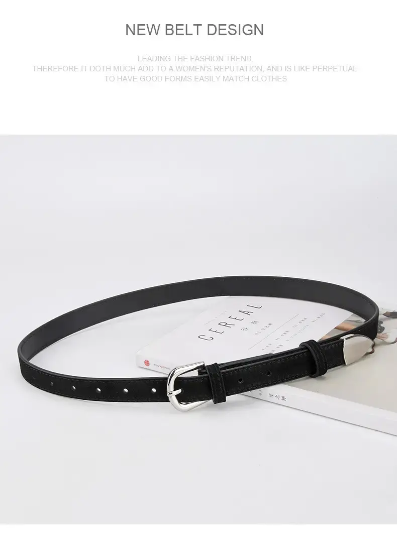 Women's Korean Style Frosted Belt with Pin Buckle — feature 11