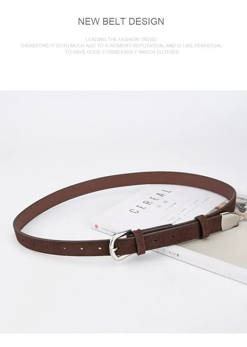 Women's Korean Style Frosted Belt with Pin Buckle — feature 12