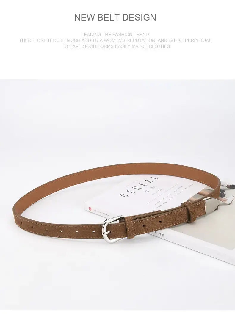 Women's Korean Style Frosted Belt with Pin Buckle — feature 13
