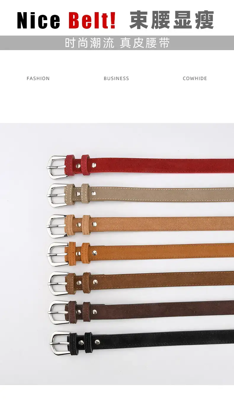 Women's Korean Style Frosted Belt with Pin Buckle — feature 3