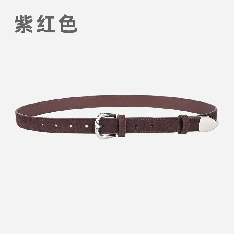Women's Korean Style Frosted Belt with Pin Buckle - Image 10