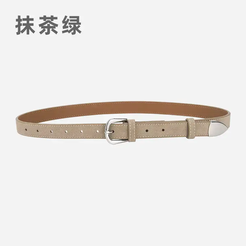 Women's Korean Style Frosted Belt with Pin Buckle - Image 7