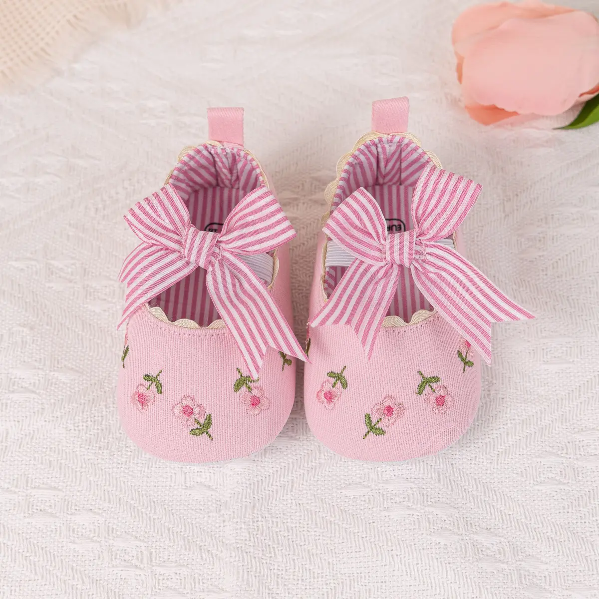 Princess Striped Bow Baby Shoes for Spring Summer — feature 16