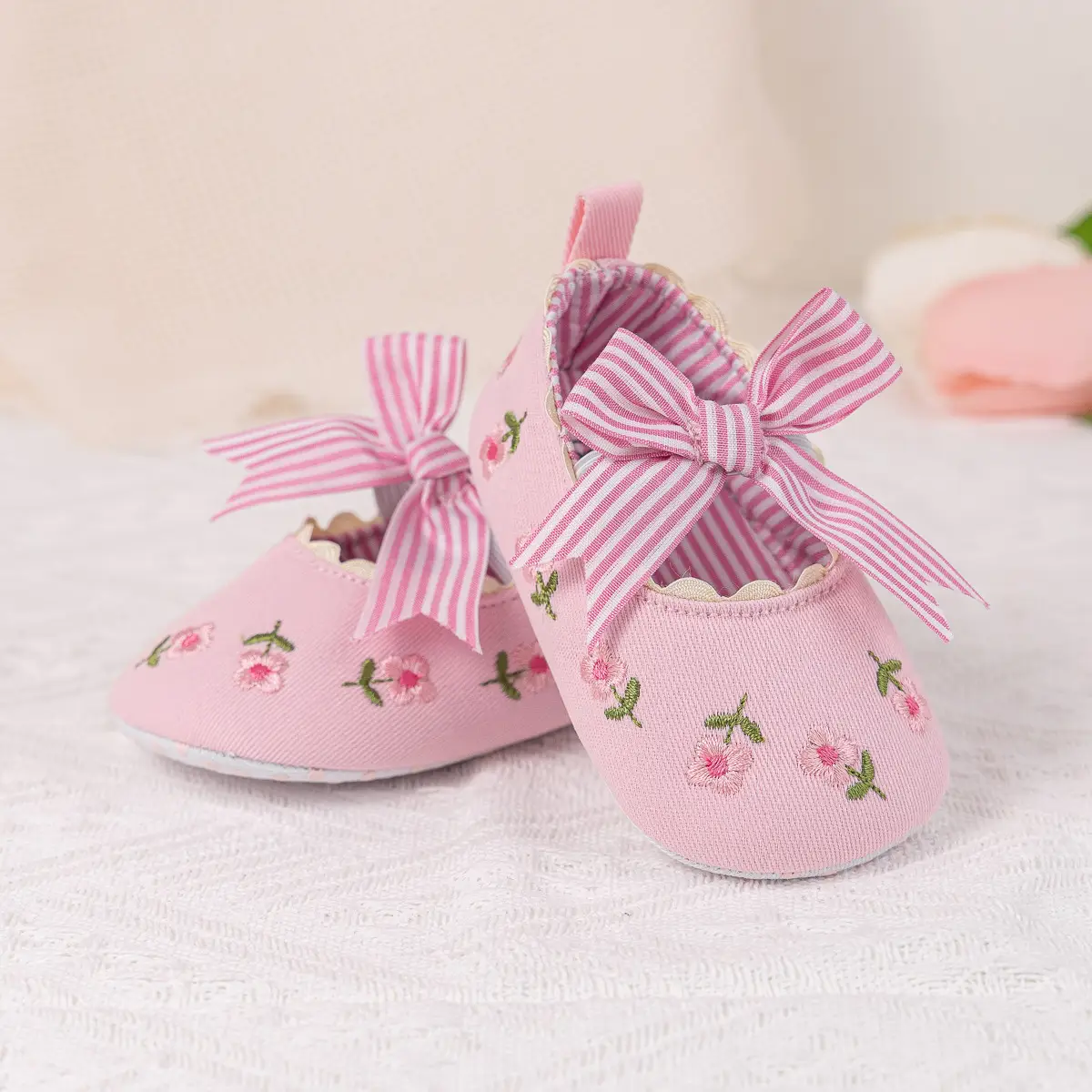 Princess Striped Bow Baby Shoes for Spring Summer — feature 18