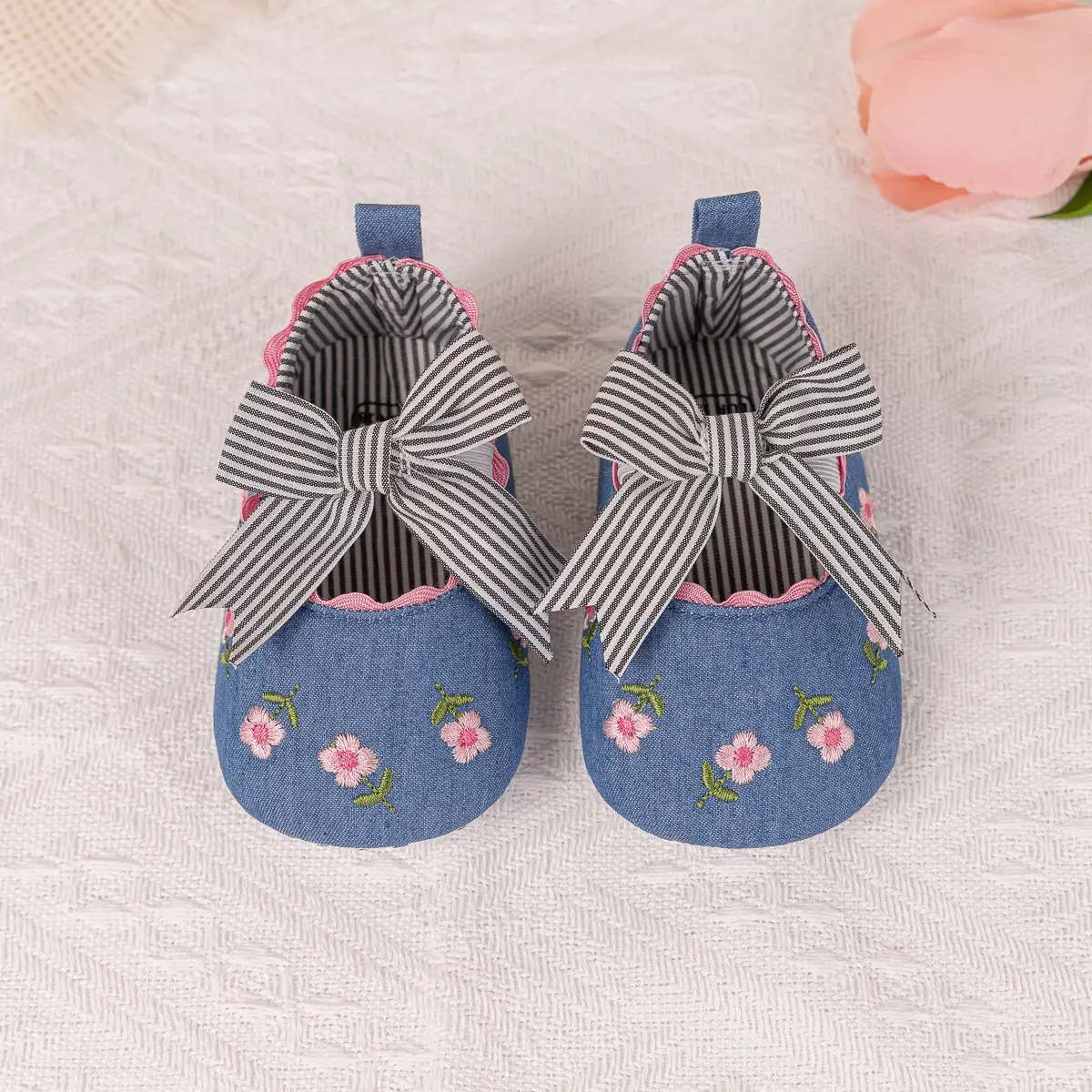 Princess Striped Bow Baby Shoes for Spring Summer — feature 23
