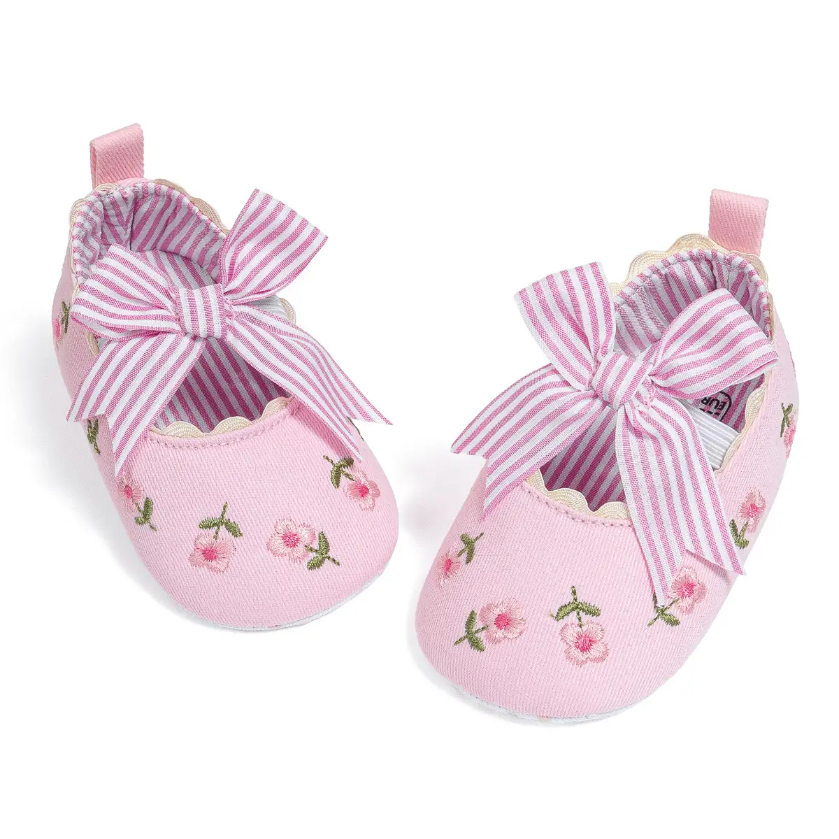 Princess Striped Bow Baby Shoes for Spring Summer